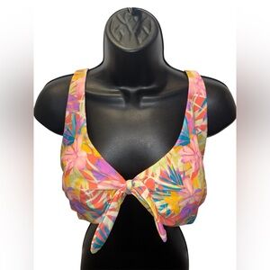 NOT FOR SALE- SOLD IN BUNDLETIME & TRU Front Tie Bikini Top w removable cups NWT